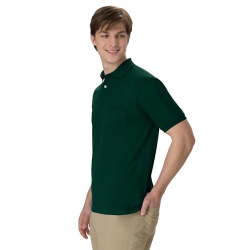 Men's Short Sleeve Pocket Polo Shirt - ComfortBlend Jersey (Pack of 2)