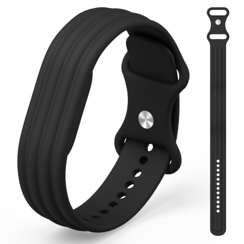 Silicone Sport Strap for Fitbit Air - Black, Sweatproof & Lightweight