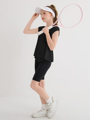 Kids Short Sleeve Athletic Shirt - 13-14 Years, Black