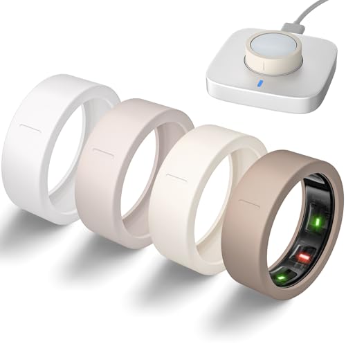 Ultra-Thin Silicone Smart Ring Covers - 4 Pack - Milk Brown, Khaki, Starlight