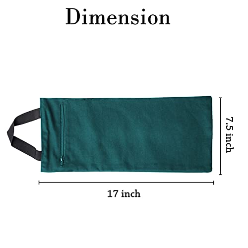 Yoga Sand Bag - Cotton Unfilled, Portable Weightlifting - Bottle Green