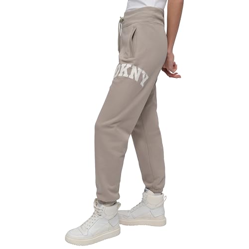 DKNY Women's X-Large Vintage Khaki Fleece Jogger Sweatpants