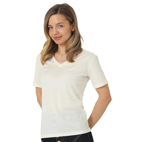 Lightweight Merino Wool Short Sleeve Shirt for Women - Moisture-Wicking, Odor-Resistant Base Layer Tee