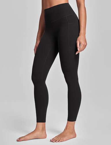 HeyNuts Pro Pockets Leggings 25" Workout Leggings Black Medium with Pockets