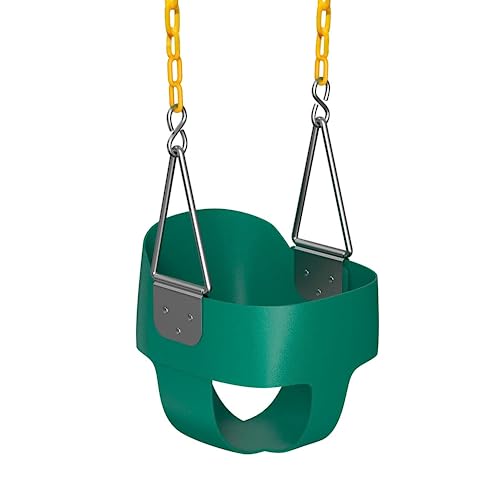Heavy Duty Baby Swing - High Back Full Bucket Seat - Green