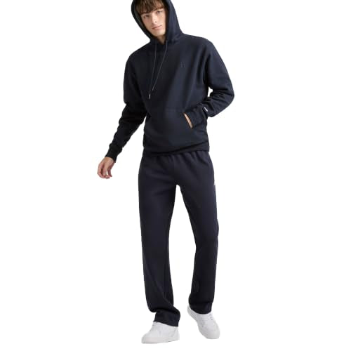 Champion Men's Pullover Fleece Hoodie Large Original Navy - Standard Fit, Midweight, Logo
