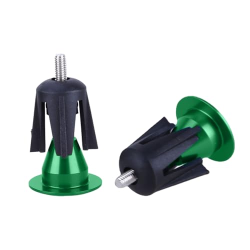 Aluminum Bike Handlebar End Caps - 2 Pack, Green