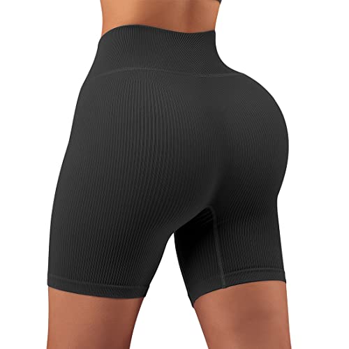 Women’s High Waist Ribbed Seamless Leggings for Yoga & Workout