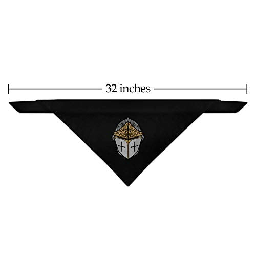 Knight Warrior Helmet Dog Bandana - Black