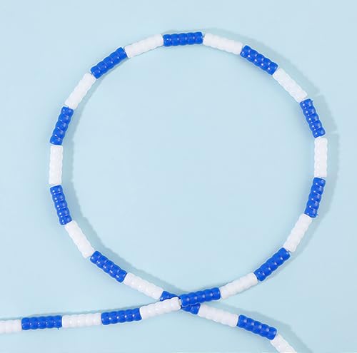 Jump Rope Set - 2 Pcs 3.28ft Polyester Fitness Ropes - Blue and Purple