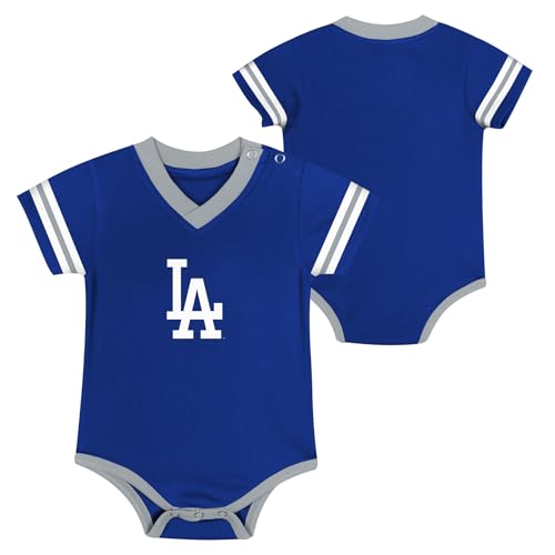 MLB Official Logo Creeper Romper for Infants - 0-3 Months - Los Angeles Dodgers