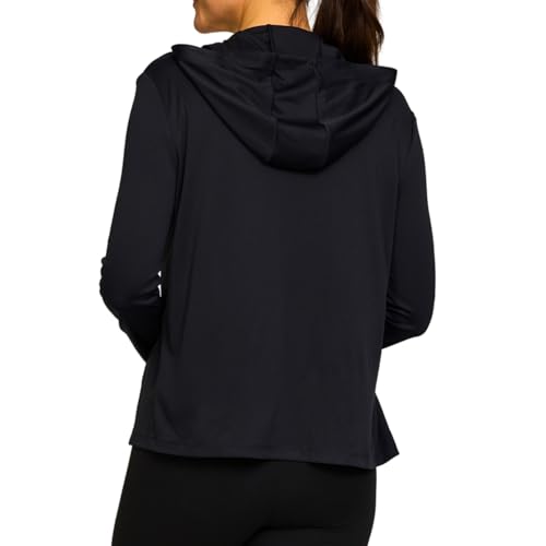 Women's Sun Hoodie Jacket - SPF 50+ Protection, Zip-Front, Medium/Black