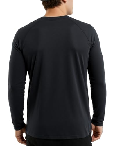 Men's Long Sleeve Quick Dry Base Layer Shirt - Medium / Black