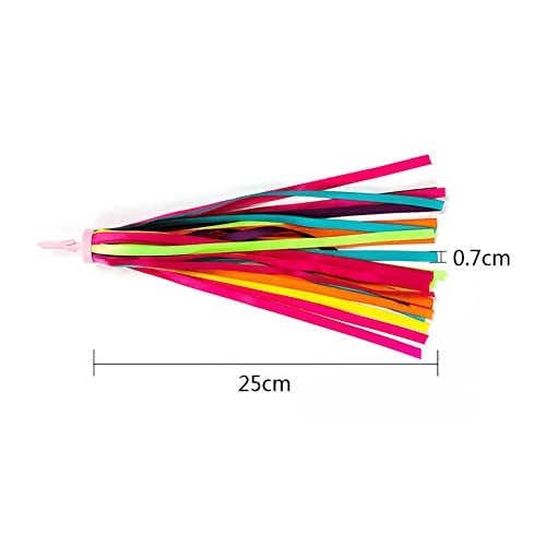 Bike Handlebar Streamers - 25cm Ribbon Tassels for Kids Bikes - Purple