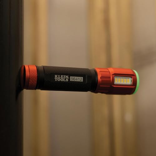 Rechargeable LED Flashlight with Flood Light - 500 Lumens, USB-C, Magnet, Pocket Clip