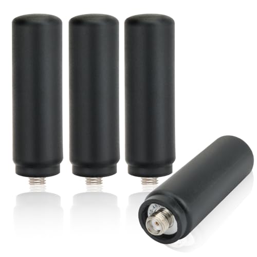 Mini UHF Two-Way Radio Antenna - 2.28 Inch SMA Female (4 Pack)