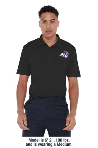 Men's Short Sleeve Polo Shirt - Black - Abilene Christian University