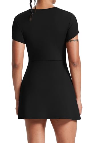 NIASHOT Tennis Dress Athletic Skort for Women Black Medium - Golf & Workout Wear