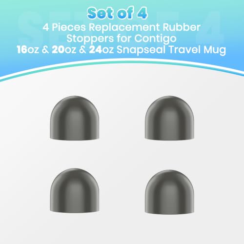 4 Pack Replacement Rubber Stoppers for Contigo Travel Mugs