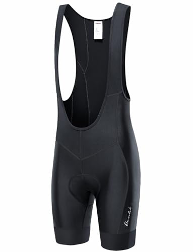 Przewalski Men’s 3D Padded Cycling Bib Shorts - Large, All Black