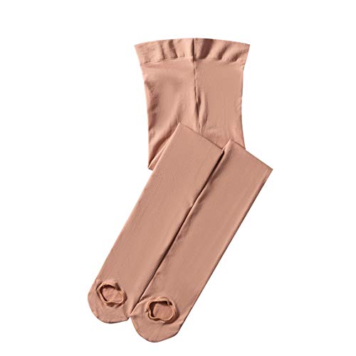 MANZI 3 Pairs Women's Girl's Transition Ballet Tights 40D, Natural Nude, 11-14 Years