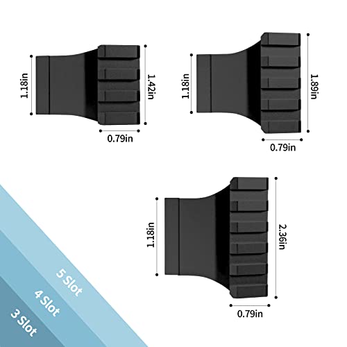 45 Degree Picatinny Offset Rail Mounts - 3-4-5 Slots (3 Pack)