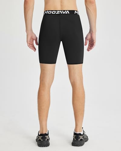 Men's Compression Shorts - Spandex Athletic Underwear - Large, Black