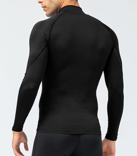 Men's Long Sleeve Compression Workout Shirt - Medium, Black