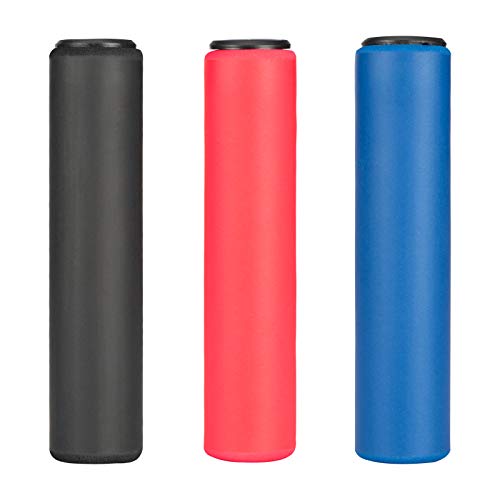 Foam Bike Handle Grips - Comfortable Shock Absorption - Black