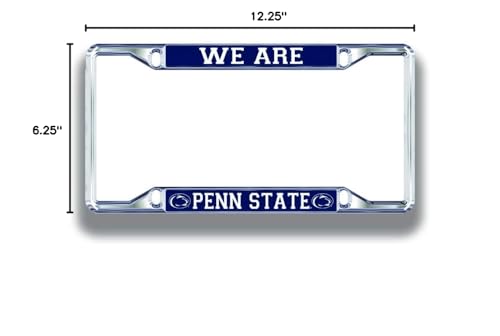 NCAA License Plate Frame - Penn State Nittany Lions Silver
