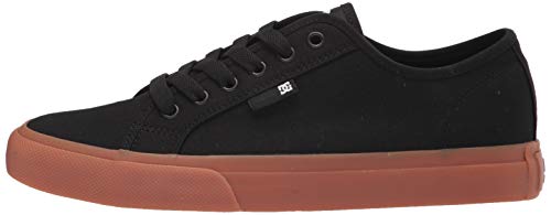 DC mens Manual Skate Shoe, Black/Gum, 9.5 US