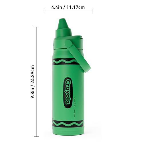 16oz Insulated Stainless Steel Water Bottle with Spill Resistant Lid - Crayola Mountain Meadow