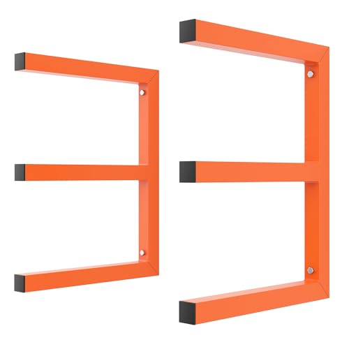 WALMANN Garage Wall Mounted Lumber Storage Rack, Overhead Heavy Duty One-Piece Design Lumber Rack for Woodworking Shop(1 Pair)