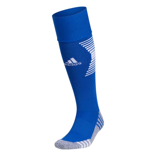 Soccer Over-the-Calf Socks - Large Royal Blue/White