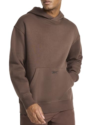 Reebok Men's Transition Hoodie Small - Oversized Midweight Cotton-Poly Fleece