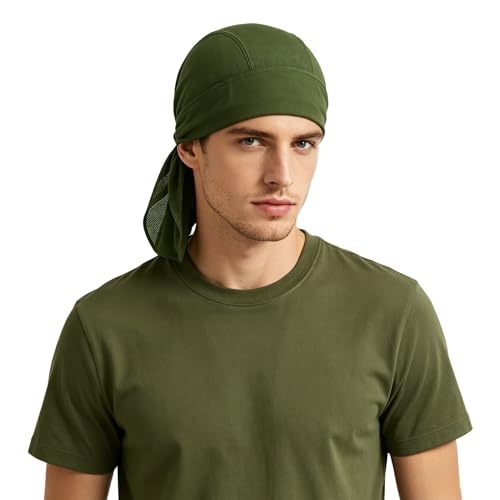 Quick-Dry Cycling Bandana Sun Protection Beanie - Army Green