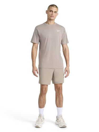 Reebok Men's Medium Logo Crewneck T-Shirt - Lightweight Cotton-Poly Jersey