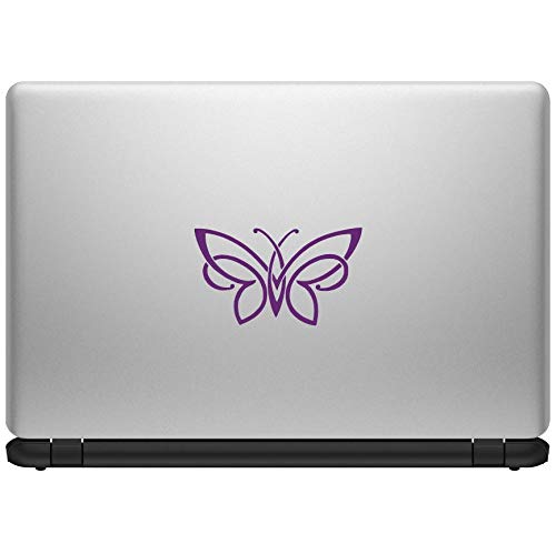 Butterfly Vinyl Transfer Decal Sticker - 4" x 2.3", Purple