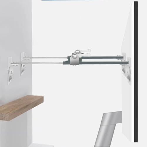 Metal TV Safety Straps, TV Anchors for Baby Proofing to Prevent Forward or Backward Tipping, TV Straps Safety for Flat Screen, Adjustable Length Range 8.6'' to 14.1''(2 Pack)