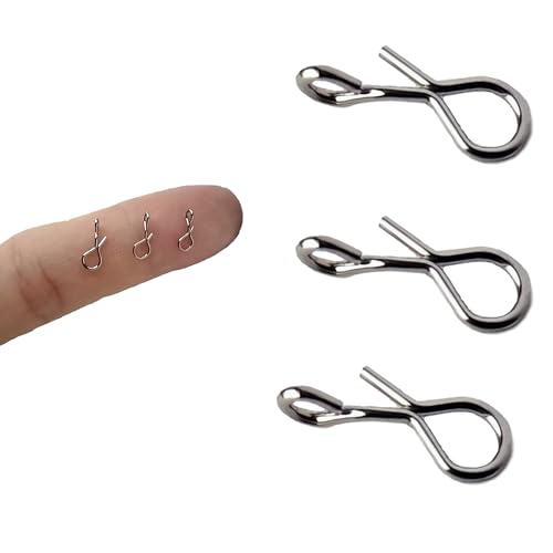 Quick Release Fly Fishing Snaps - Stainless Steel No Knot Clips - Silver, XS