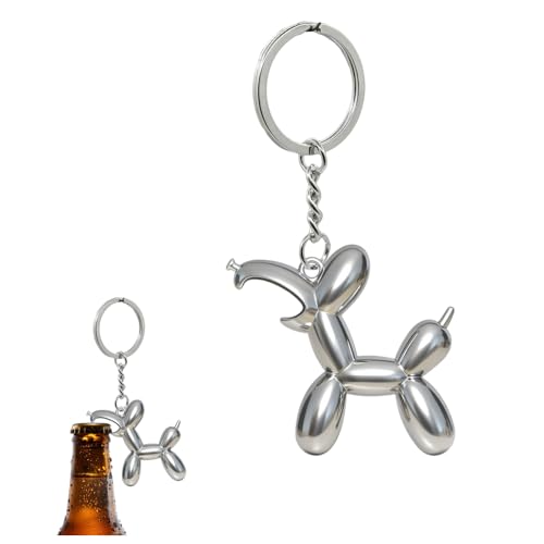 Balloon Dog Bottle Opener Keychain - Fun Gift for Dog Lovers