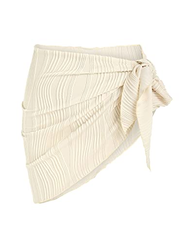 ZAFUL One Size Coffee Sarong Beach Cover-Up Sheer Bikini Mini Skirt