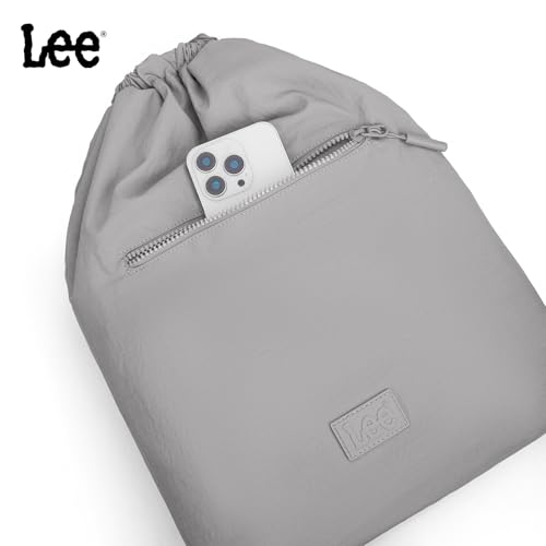 Montana West Gray Drawstring Backpack Bag for Gym, Beach & Travel