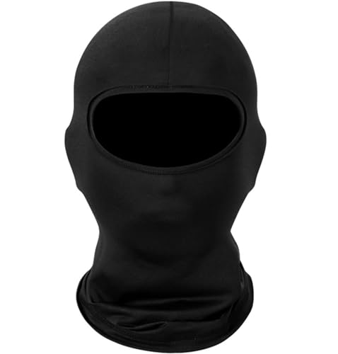 3-Hole Full Face Balaclava Mask - Thin Ski Cap - Black