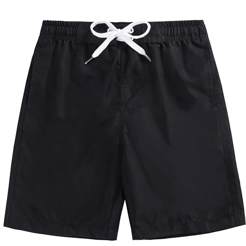 SIX ISLANDS Boys Swim Trunks 14-16 Years Quick-Dry Black Sunny Shoreline