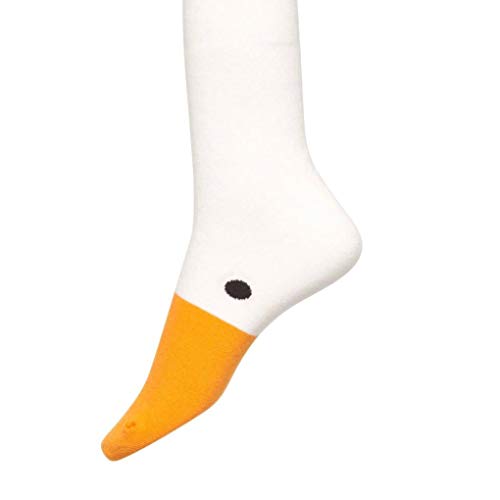 Funny Goose Head Socks - Unisex Cotton Blend Animal Print Crew Socks