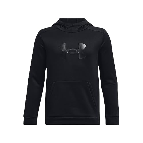 Under Armour Armour Fleece Big Logo Hoodie for Boys - Black, Large (001)