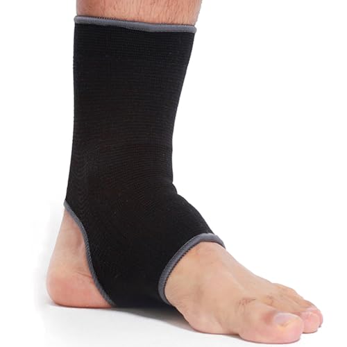 Ankle Support Sleeve - Open Heel, Breathable Compression - Black, Size M, 1 Unit