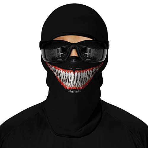 Obacle Balaclava Face Mask for Men Women Cycling Ski Hunting with Red Lip Smile - One Size