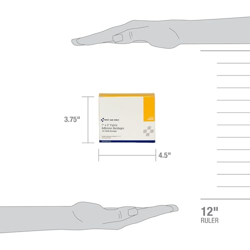 Adhesive Fabric Bandages 1 x 3 Inch - 100 Count First Aid Refill